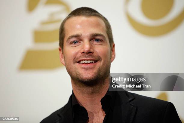 Actor Chris O'Donnell poses in the press room at the 52nd Annual GRAMMY Awards held at Staples Center on January 31, 2010 in Los Angeles, California.