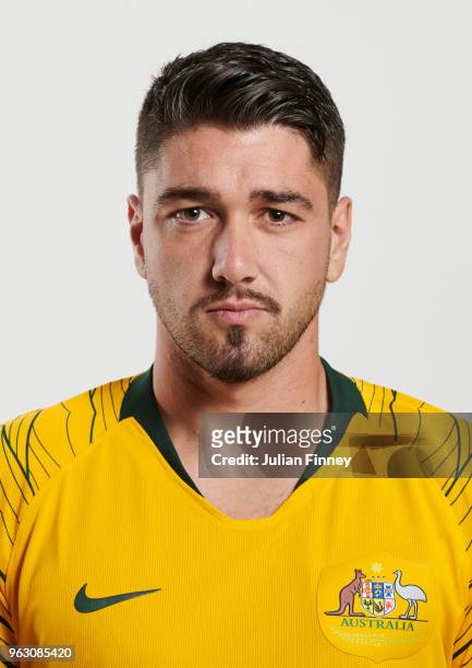 Dimitri Petratos of Australia poses during the Australia 'Socceroos' Kit Launch on March 24, 2018 in Oslo, Norway.