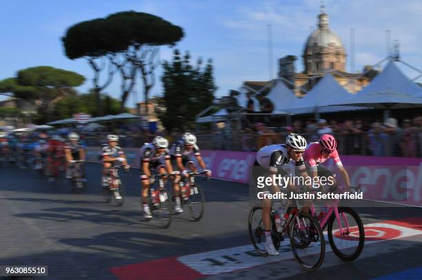 Tom Dumoulin of The Netherlands and Team Sunweb / Christopher Froome of Great Britain Pink Leader Jersey / during the 101st Tour of Italy 2018, Stage...