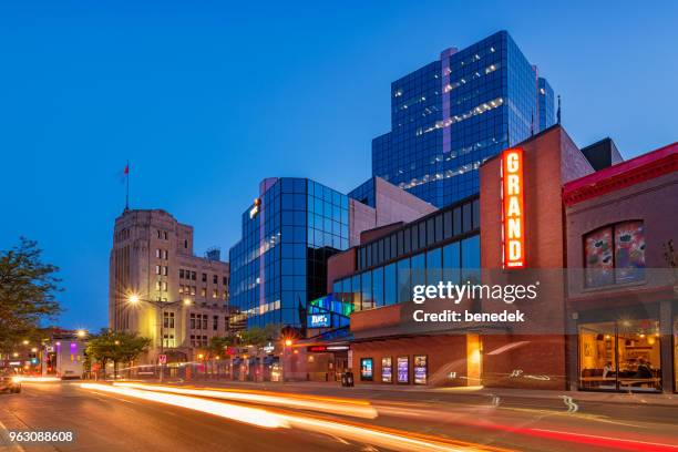 grand theatre and downtown london ontario canada - london - ontario stock pictures, royalty-free photos & images