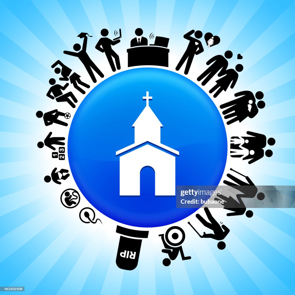 Church Life Pattern Church Lifecycle Stages Of Life Background High-Res Vector Graphic ...