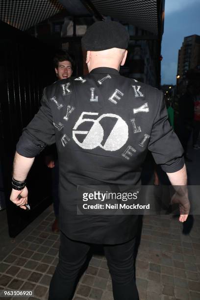 Guest seen arriving at Kylie Minogue's 50th Birthday Party at the Chiltern Firehouse on May 27, 2018 in London, England.