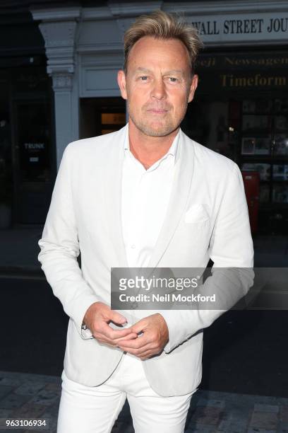 Jason Donovan seen arriving at Kylie Minogue's 50th Birthday Party at the Chiltern Firehouse on May 27, 2018 in London, England.