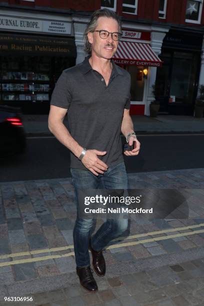 Guy Pearce seen arriving at Kylie Minogue's 50th Birthday Party at the Chiltern Firehouse on May 27, 2018 in London, England.