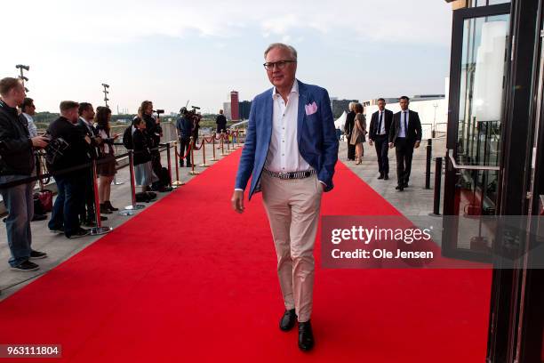 Fritz Schur, close frien of late Prince Henrik, during arrival to the live broadcast of the TV show 'All of Denmark celebrates The Crown Prince' on...