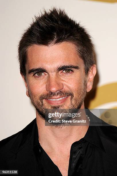 Juanes poses in the press room at the 52nd Annual GRAMMY Awards held at Staples Center on January 31, 2010 in Los Angeles, California.