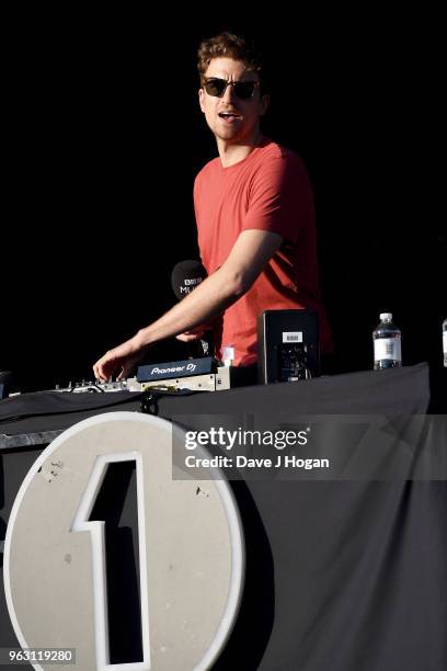 Greg James on stage during day 2 of BBC Radio 1's Biggest Weekend 2018 held at Singleton Park on May 27, 2018 in Swansea, Wales.