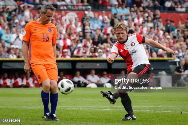 Andre Ooijer, Dirk Kuyt during the Dirk Kuyt Testimonial at the Feyenoord Stadium on May 27, 2018 in Rotterdam Netherlands