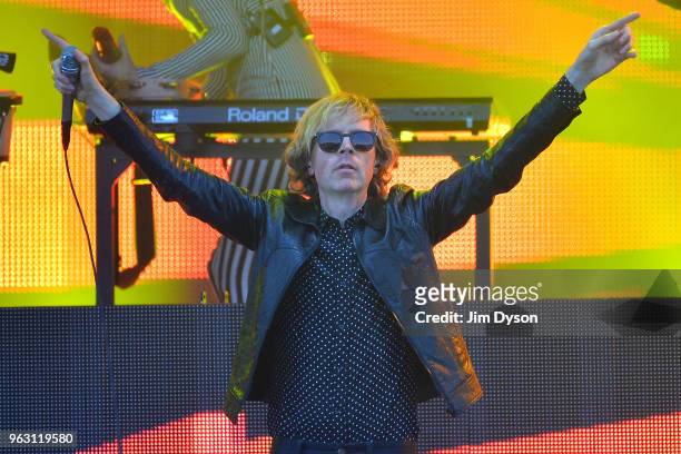 Beck performs live on stage during the All Points East festival at Victoria Park on May 27, 2018 in London, England.