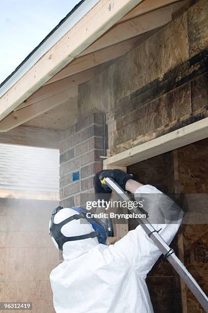 after soda blasting bricks - eaves stock pictures, royalty-free photos & images