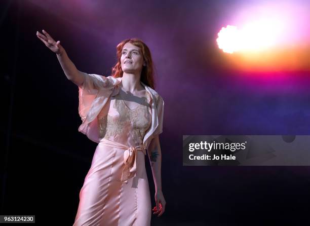 Florence Welch of Florence and the Machine perform at BBC Music Biggest Weekend held at Singleton Park on May 27, 2018 in Swansea, Wales.