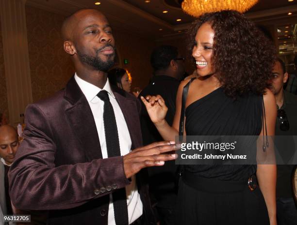 Bryan Michael Cox and Alicia Keys attend the SESAC Pre-Grammy Brunch at The Four Seasons Hotel on January 31, 2010 in Beverly Hills, California.