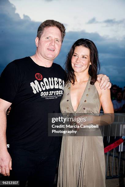 President of ABC entertainment, Stephen McPherson and Evangeline Lily attend the "Lost" screening and premiere party at Wolfgang's Steakhouse on...