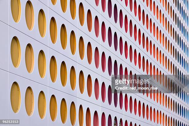 rainbow pattern (xl) - wall building feature stock pictures, royalty-free photos & images