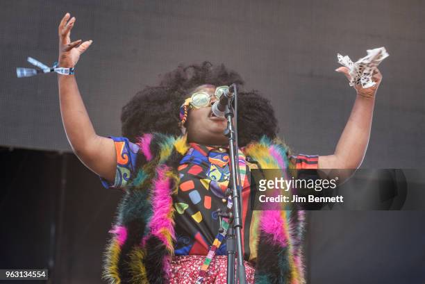 Tarriona "Tank" Ball of Tank And The Bangas performs live on stage at Gorge Amphitheatre on May 27, 2018 in George, Washington.