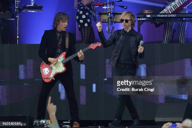 Beck performs on day 3 of All Points East Festival at Victoria Park on May 27, 2018 in London, England.
