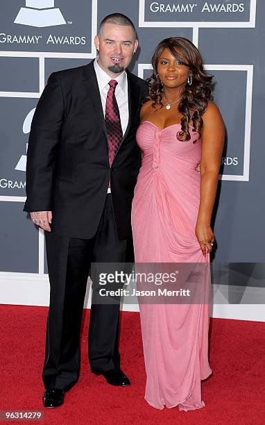 Musician Paul Wall and wife Crystal Slayton arrive at the 52nd Annual GRAMMY Awards held at Staples Center on January 31, 2010 in Los Angeles,...