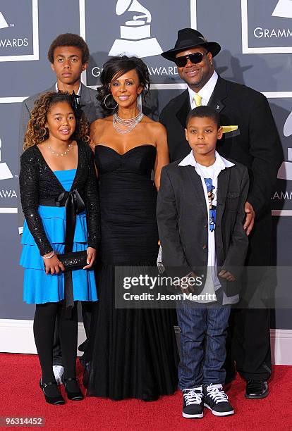 Producer Jimmy Jam and family arrive at the 52nd Annual GRAMMY Awards held at Staples Center on January 31, 2010 in Los Angeles, California.