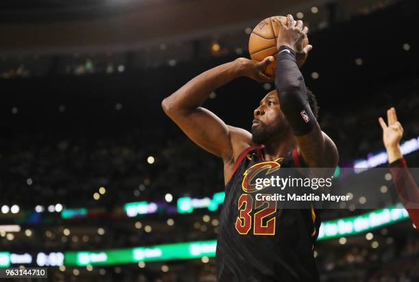 Jeff Green of the Cleveland Cavaliers shoots the ball in the first half against the Boston Celtics during Game Seven of the 2018 NBA Eastern...