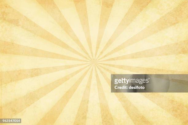 vector illustration of grunge light brown sunburst - sunbeam stock illustrations