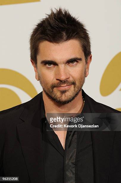 Musician Juanes poses in the press room during the 52nd Annual GRAMMY Awards held at Staples Center on January 31, 2010 in Los Angeles, California.