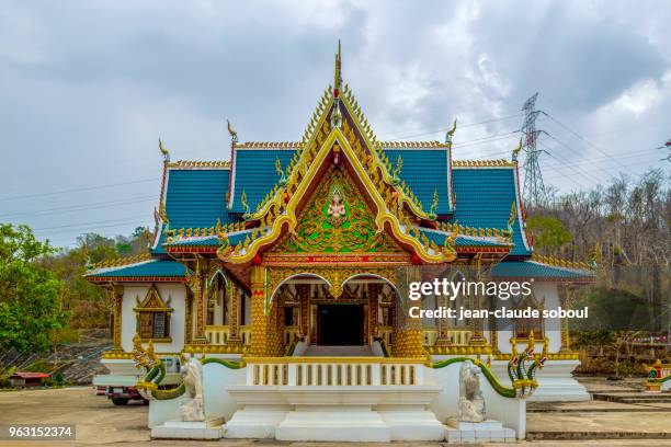 buddhist temple in pakse (laos) - champasak stock pictures, royalty-free photos & images