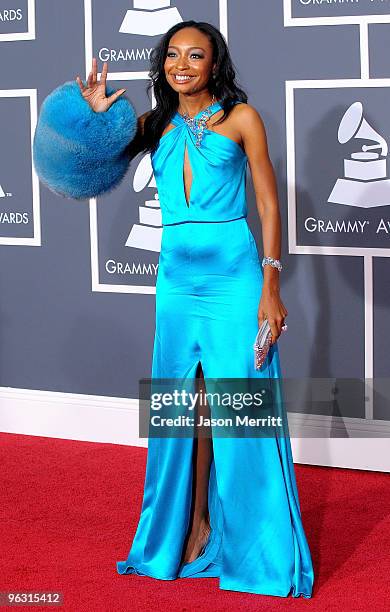 Singer/songwriter Malina Moye arrives at the 52nd Annual GRAMMY Awards held at Staples Center on January 31, 2010 in Los Angeles, California.