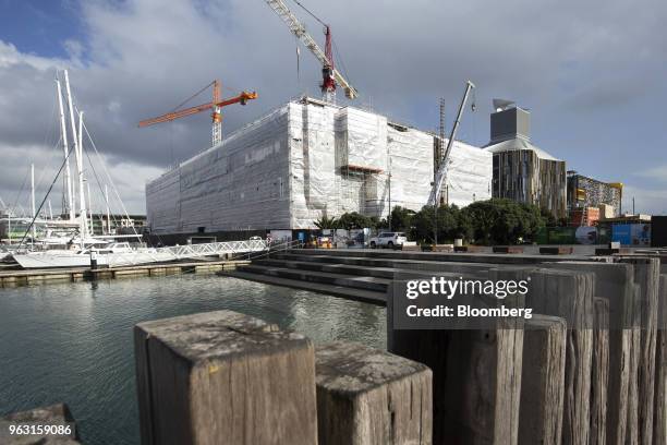 The Park Hyatt hotel stands under construction in Auckland, New Zealand, on Wednesday, May 23, 2018. On the waterfront of New Zealand's largest city,...