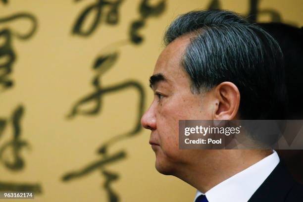 China's Foreign Minister Wang Yi meets Shamshad Akhtar, Executive Secretary of the United Nations Economic and Social Commission for Asia and the...