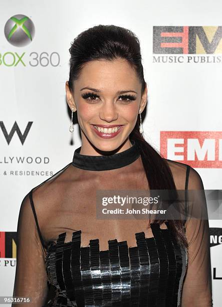 Singer Jessica Sutta attends the 2010 EMI Post GRAMMY Party at the W Hollywood Hotel and Residences on January 31, 2010 in Hollywood, California.