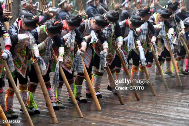 Guizhou Qiandongnan Congjiang County, bazaar Miao village is more than 480 kilometers away from Guiyang, capital city. The village has a profound...