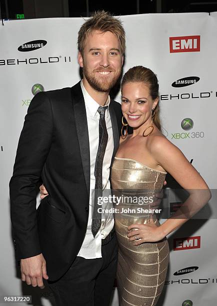 Musician Charles Kelley and guest attend the 2010 EMI Post GRAMMY Party at the W Hollywood Hotel and Residences on January 31, 2010 in Hollywood,...