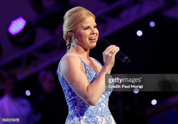 Tony-nominee, and star of NBC's TV show "Smash" Megan Hilty performs at the 2018 National Memorial Day Concert at U.S. Capitol, West Lawn on May 27,...