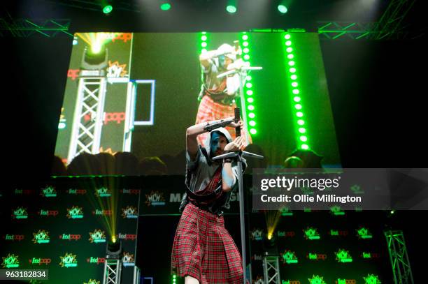 Cosplayer seen in character as William Wallace from Assasins Creed seen on day 3 of the MCM London Comic Con 2018 at ExCel on May 27, 2018 in London,...