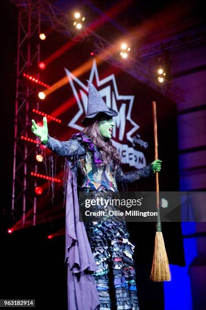 Cosplayer seen in character as The Wicked Witch of the West from The Wizard of Oz on Day 3 of of the MCM London Comic Con 2018 at ExCel on May 27,...