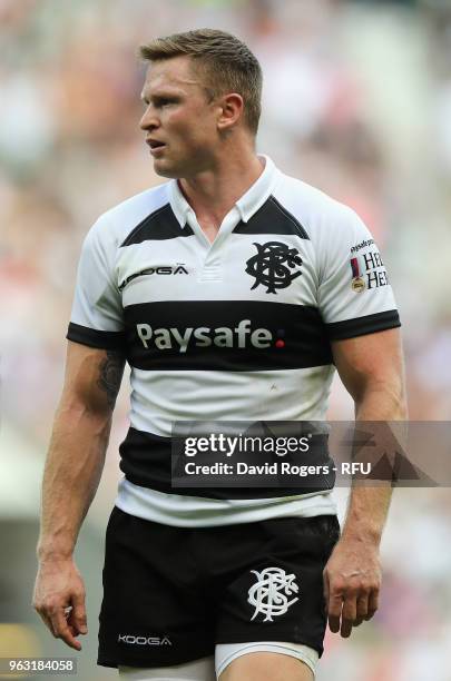 Chris Ashton of the Barbarians looks on during the Quilter Cup match between England and the Barbarians at Twickenham Stadium on May 27, 2018 in...