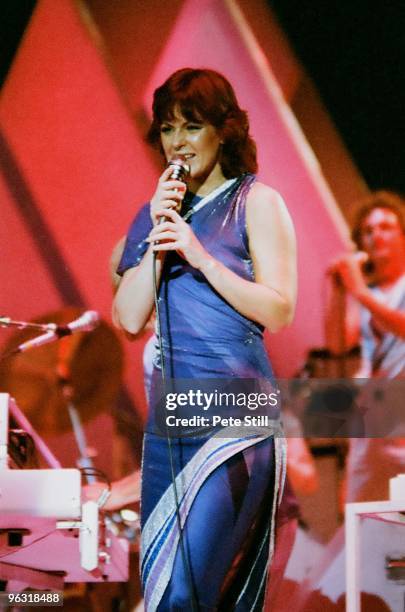 Anni-Frid Lyngstad of ABBA performs on stage at Wembley Arena on November 8th, 1979 in London, United Kingdom.