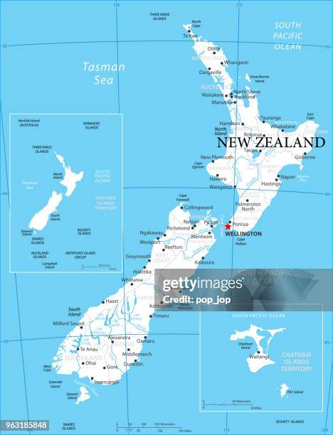 Map Of New Zealand Vector High-Res Vector Graphic