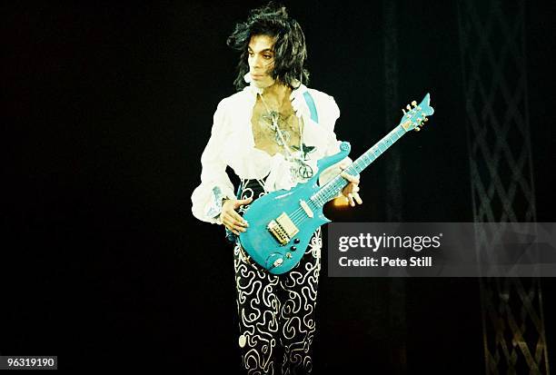 Prince performs on stage on his Lovesexy tour at Wembley Arena on August 3rd, 1988 in London, United Kingdom.