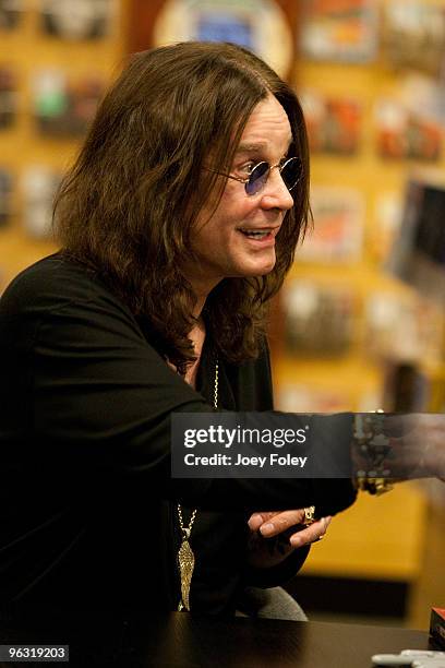 Ozzy Osbourne promotes "I Am Ozzy" at Barnes & Noble on January 30, 2010 in Skokie, Illinois.