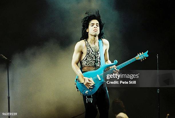 Prince performs on stage on his Lovesexy tour at Wembley Arena on August 3rd, 1988 in London, United Kingdom.