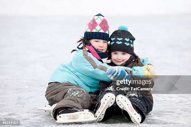 ice skating - family ice skate stock pictures, royalty-free photos & images