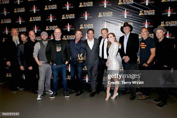 MercyMe manager and producer Scott Brickell, Nathan Cochran, Barry Graul, film editor Andrew Erwin, Bart Millard, actor Dennis Quaid, actor Kevin...