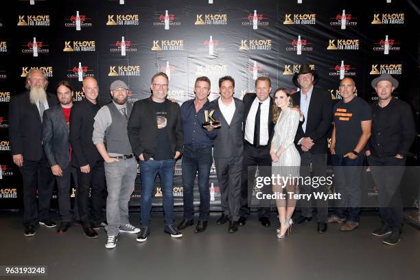 MercyMe manager and producer Scott Brickell, Nathan Cochran, Barry Graul, film editor Andrew Erwin, Bart Millard, actor Dennis Quaid, actor Kevin...