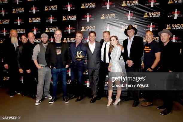 MercyMe manager and producer Scott Brickell, Nathan Cochran, Barry Graul, film editor Andrew Erwin, Bart Millard, actor Dennis Quaid, actor Kevin...