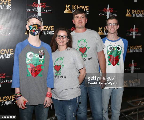 Vanderbilt kid John Corbell and family attend the 6th Annual KLOVE Fan Awards at The Grand Ole Opry on May 27, 2018 in Nashville, Tennessee.