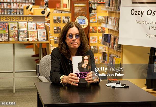 Ozzy Osbourne promotes "I Am Ozzy" at Barnes & Noble on January 30, 2010 in Skokie, Illinois.