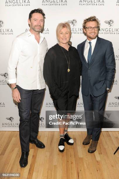 Hugh Jackman, Deborra-Lee Furness, Simon Baker attend special screening of Breath hosted by Deborra-Lee Furness and Hugh Jackman at Angelika Film...