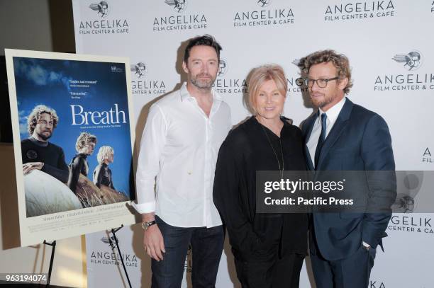 Hugh Jackman, Deborra-Lee Furness, Simon Baker attend special screening of Breath hosted by Deborra-Lee Furness and Hugh Jackman at Angelika Film...