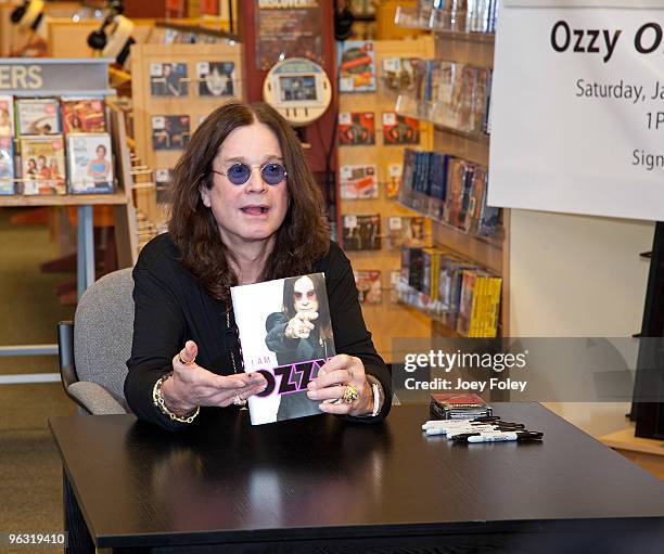 Ozzy Osbourne promotes "I Am Ozzy" at Barnes & Noble on January 30, 2010 in Skokie, Illinois.